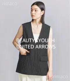 BEAUTY&YOUTH◆ジャカード Vネック ベスト