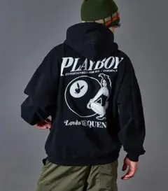 PLAYBOY プレイボーイ シークエンズ コラボ パーカー 裏起毛 Lのサムネイル