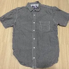 THE NORTH FACE パープルレーベル　半袖チェックシャツ M