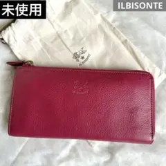 未使用　ILBISONTE イルビゾンテ L字ファスナー　長財布　マゼンタピンクのサムネイル