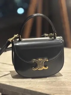 CELINE ブザス クレア トリオンフ ショルダーバッグ 本革 美品一部難