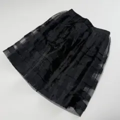 ✨参考定価18万 美品透け感✨ フォクシー シャドーコクーン シアー スカートのサムネイル
