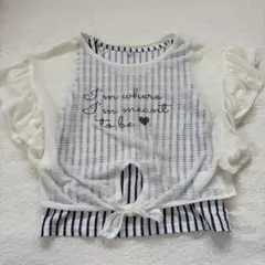 西松屋　キッズ　シアー　トップス　タンクトップ　140