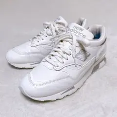 UK製オールレザー天然皮革M1500WHI新品24.5cm白ホワイトレザー英国製 1500シリーズ NEW BALANCE M1500WHI WHITE LEATHER MADE IN