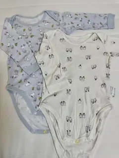 UNIQLO スヌーピーとペンギン柄ロンパース 80cm 2枚セット