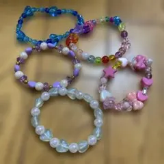 カラフルビーズブレスレットセット