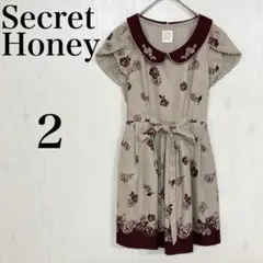 【美品】Secret Honey レディース ワンピース 2 ベージュ ガーリー