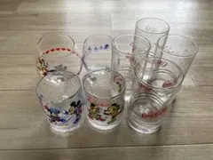 コカ・コーラ　ディズニー　グラス　コップ　8個　レトロ