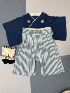 ベビー着物　サイズ80 袴ロンパース　靴下付き