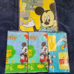 新品未使用　ディズニー　ミッキー　タオルハンカチ
