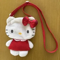 ハローキティ ぬいぐるみポーチ 赤　ポシェット　2009年　サンリオ　レア