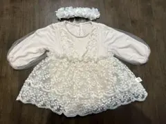 ホワイト刺繍フリルセレモニードレス 66