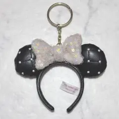 ディズニー カチューシャ キーホルダー　ブラック　パール　ホワイト　白黒