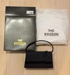 東京IGIN ブラックフォーマルバッグ　フリル　ハンドバッグ　冠婚葬祭　極美品