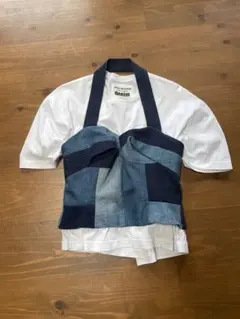 Junya Watanabe denim ビスチェ付きTシャツ　Sのサムネイル