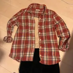 チェックシャツ　studio clip 赤