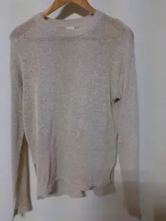 UbYSPICK&SPAN 麻混透かし編みニット