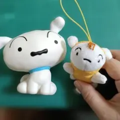 クレヨンしんちゃん シロ フィギュア マスコット 2点セット