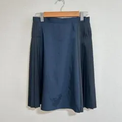 LANVIN en Bleu プリーツスカート ネイビー 上品 フレアのサムネイル