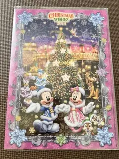 東京ディズニーシー　クリスマスウィッシュ2014限定ダブルポケットクリアファイル