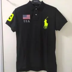 美品 ビッグポニー Polo Ralph Lauren ポロシャツ M 黒