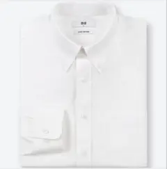 新品 ユニクロ ファインクロススーパーノンアイロンシャツ（長袖) L