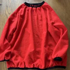綿麻 バルーン プルオーバー ブラウス レッド ハンドメイド