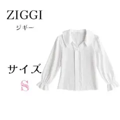 ZIGGI ジギー　長袖ブラウス ホワイト Sサイズ プチプラ　綺麗目　シャツのサムネイル