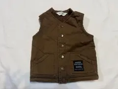 OFFICIAL TEAM キルティングベビーベスト 90サイズ ブラウン