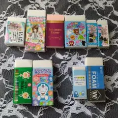 消しゴム めちゃモテ委員長 ドラえもん リラックマ 香り付き他 10個まとめ売り
