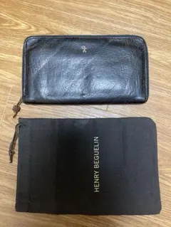 HENRY BEGUELIN 黒 レザー 長財布 収納袋付きのサムネイル