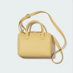 ユニクロ レザータッチ2WAYボストンバッグ ショルダーバッグ イエロー 黄色のサムネイル