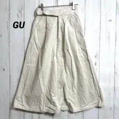 GU コーデュロイ ロング フレアスカート【S】