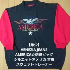【希少】VENEZIA JEANSAMERICA☆刺繍ビッグシルエットトレーナー