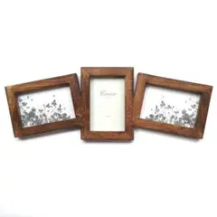 ３面フォトフレーム　多面フォトフレーム　木製