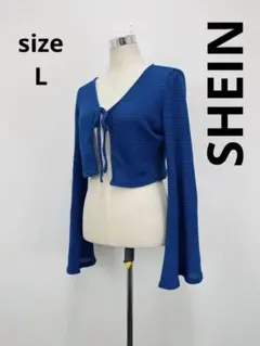 SHEIN⭐︎フレアスリーブ⭐︎お姉さん系⭐︎長袖ボレロカーディガンL【中古】C94