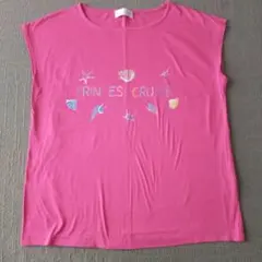 【美品】asics レディースTシャツ　ピンク　Lサイズ　 綿100%