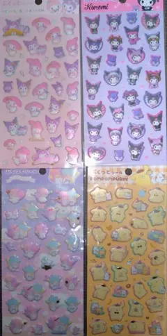 ぷくっとシール　サンリオ　ダイソー　4種類（8種類まとめ購入値下げ可）