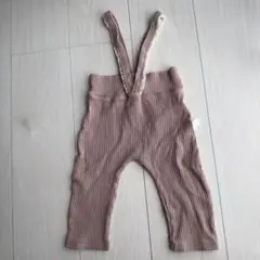 ベージュ80cm レース付きリブレギンス