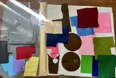 匿名配送 多色フェルト生地 約60 x 65cm 手洗いOK まとめ売り はぎれ