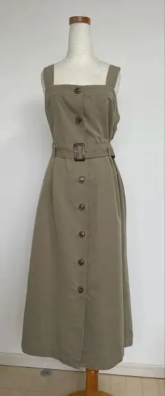 COLZAのベルト付きジャンパースカート☆L