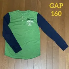 Gapkids 長袖Tシャツ 160 グリーン＆ネイビー 春 長T ボーイズ
