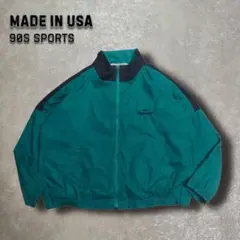 90s USA製 Four Seasons ナイロンジャケット XL 緑黒