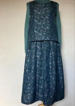 ハ*ル様 0130　着物リメイク　ベスト&スカート　セットアップ