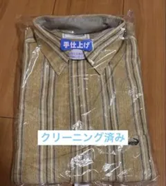 クロコダイルストライプ 半袖シャツ Mサイズ