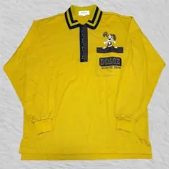 DOLCE CLUB ドルチェクラブ イエロー からし色 長袖ポロシャツ 90sのサムネイル