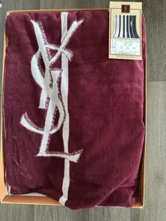 訳あり☆新品未使用 YSL イブサンローラン☆テリーブランケット タオルケット
