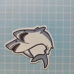 F サメ　2ヘッド　シャーク　Shark　防水ステッカー　ステッカー　シール