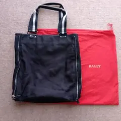 ＢＡＬＬＹ ストライプ トートバッグ ブラック