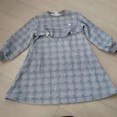 ワンピース　140㌢　グレーチェック